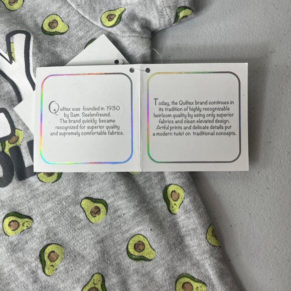 Quiltex Baby Shirt Holy Guacamole Gray Green Snap Shoulder Size 18 Months New - Picture 11 of 11
